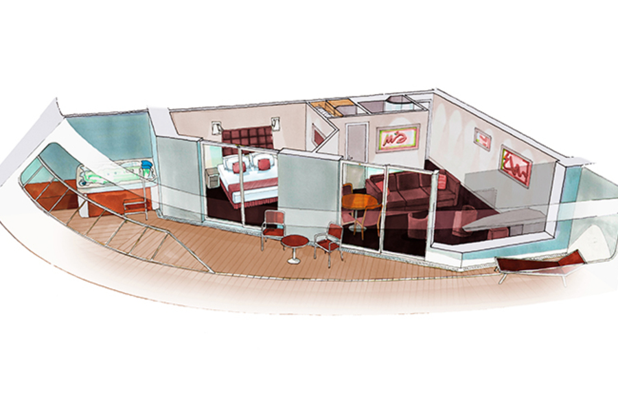 MSC Cruises MSC Grandiosa Grand Suite Aurea With Terrace and Whirlpool Floorplan 2.jpg